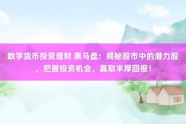数字货币投资理财 黑马盘：揭秘股市中的潜力股，把握投资机会，赢取丰厚回报！