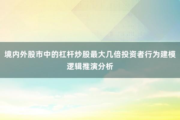 境内外股市中的杠杆炒股最大几倍投资者行为建模逻辑推演分析
