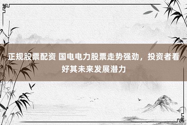 正规股票配资 国电电力股票走势强劲，投资者看好其未来发展潜力