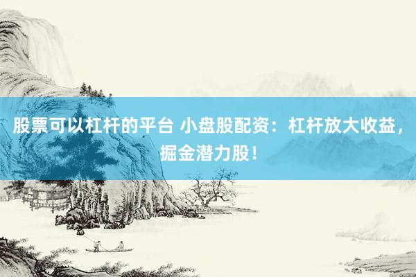 股票可以杠杆的平台 小盘股配资：杠杆放大收益，掘金潜力股！